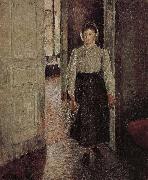 young woman, Camille Pissarro